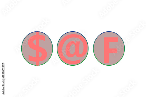 Pink Financial and Communication Symbols Branding Set