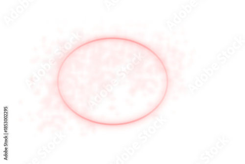 Ethereal Glowing Red Neon Oval Ring