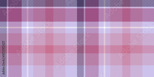 Seamless tartan pattern in pastel lilac and pink tones, Scottish classic check