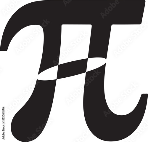 Stylized black pi symbol representing mathematics and science