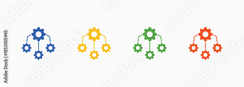 Framework Icon Set Color Multiple Style Collection Element For Design