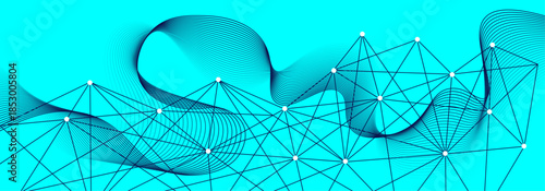 Elegant abstract background with flowing line waves and curved patterns with a clean blue gradient aesthetic. Ideal for premium design projects, technology branding, creative visuals, and high-tech.