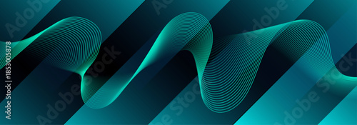 Futuristic abstract background with flowing lines and wave shapes forming a modern digital motion design. Perfect for technology innovation themes, future concepts, startup visuals, and c