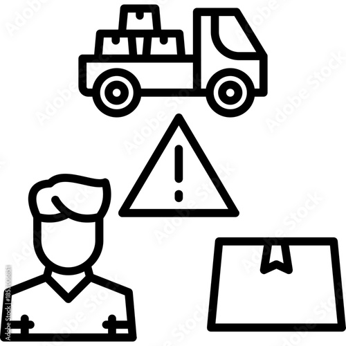 Supply Chain Risk Icon