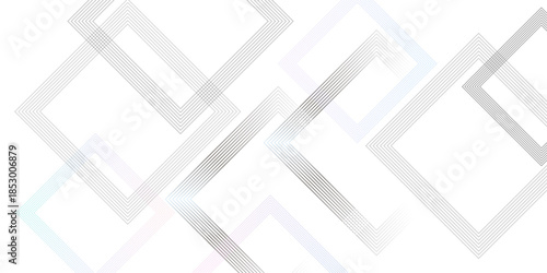 Abstract geometric line art pattern with layered chevron shapes in pastel blue pink and monochrome gradient