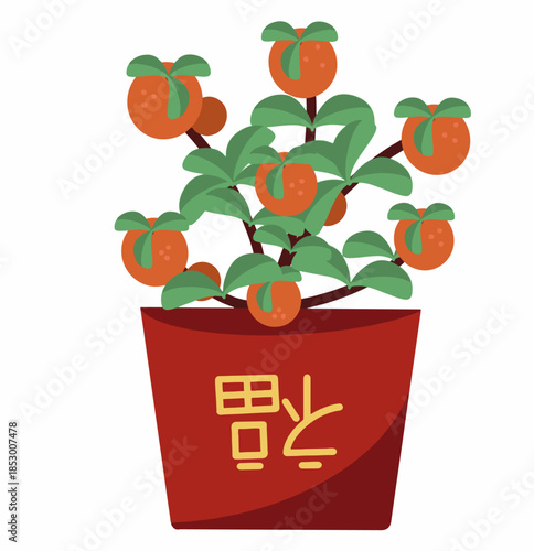 chinese new year orange tree