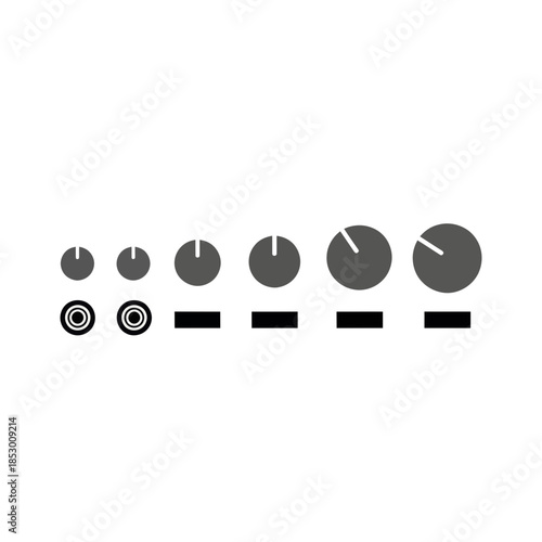 Audio Amplifier Controls, Knobs and Input Jacks