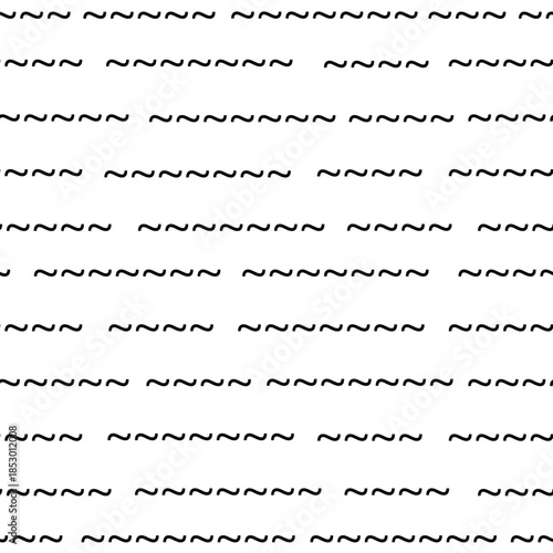 Minimal Wave Line Seamless Pattern Background, Modern Black White Abstract Pattern Design Vector.eps
