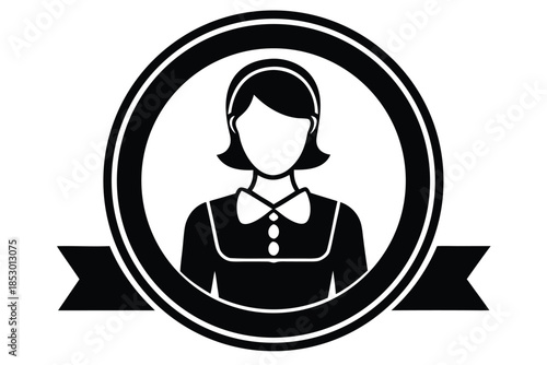 nanny vector icon silhouette