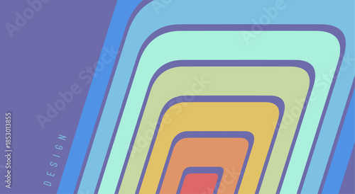 Abstract squares within squares. Square tunnel perspective. Optic art illustration. 3d vector pattern for brochure, poster, presentation, flyer or banner.