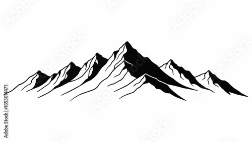 vector silhouette of a mountain