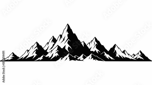 vector illustration of a mountain landscape