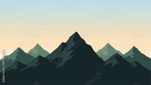 sunset in mountains