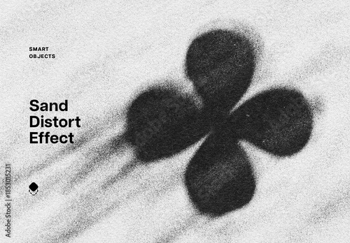 Sand Distortion Logo Effect Mockup