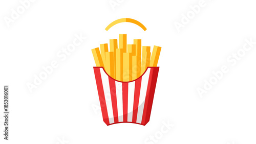 Crispy Potato Sticks in Striped Paper Container