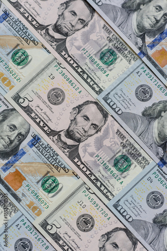 Cash, US dollar currency, financial and business flows. US dollar cash