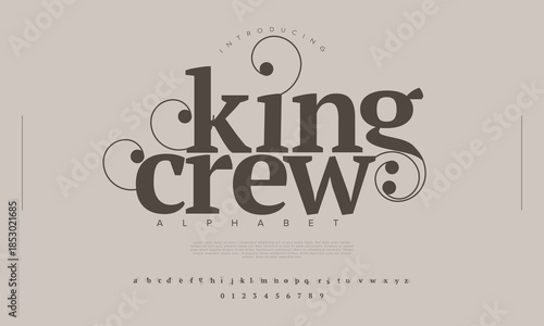 Minimal luxury elegant serif fonts alphabet logo. Typography beautiful fashion modern wedding vintage retro logos. vector illustration