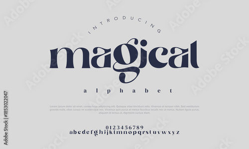 Minimal luxury elegant serif fonts alphabet logo. Typography beautiful fashion modern wedding vintage retro logos. vector illustration