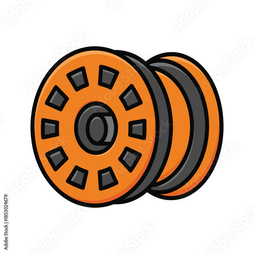 Orange Film Reel Icon