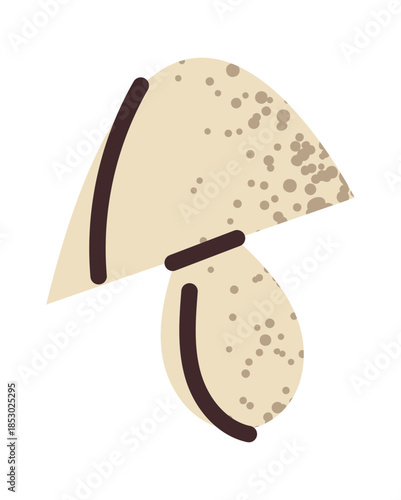 Natural mushroom pizza ingredient element