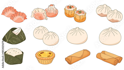 Assortment of Asian Dumplings and Savory Bites Collection