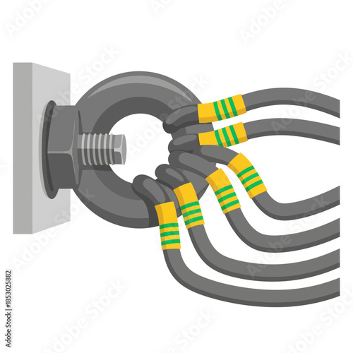 Electrical Cables Connected to Terminal