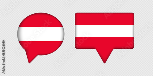 Free Download Flag of Austria in speech bubble. - GFXLoad