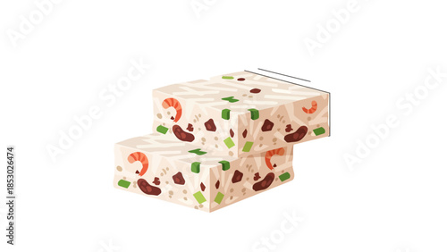 Homemade Nougat Candy with Nuts and Fruit Pieces