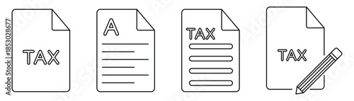 TEX File Icon in Solid Style, Document Text File Vector Illustration.