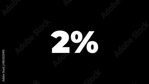 3D letters spelling 2% OFF, suitable for business, promotion, advertising, discount.