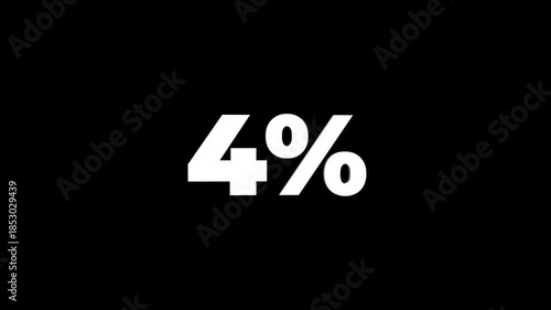 3D letters spelling 4% OFF, suitable for business, promotion, advertising, discount.