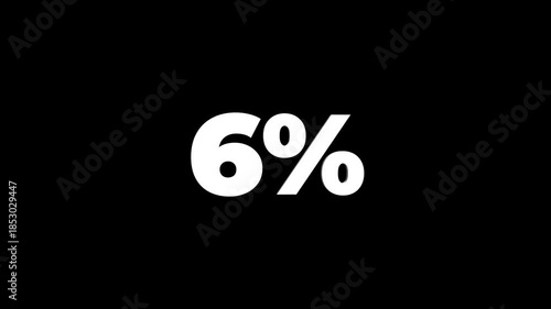3D letters spelling 6% OFF, suitable for business, promotion, advertising, discount.