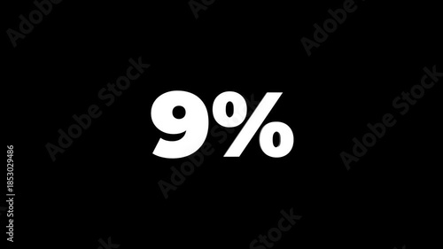 3D letters spelling 9% OFF, suitable for business, promotion, advertising, discount.