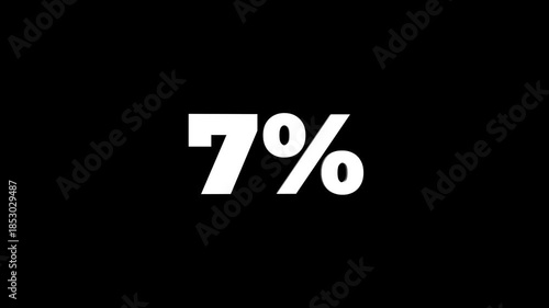 3D letters spelling 7% OFF, suitable for business, promotion, advertising, discount.