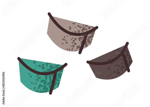 Assorted pizza toppings in cubes