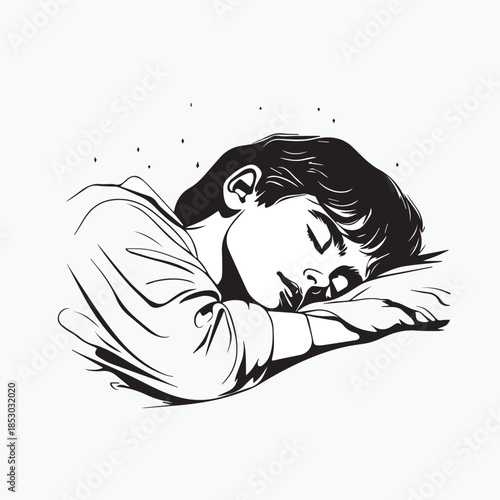 young woman sleeping