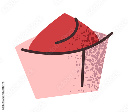 Serving of tomato ketchup sauce