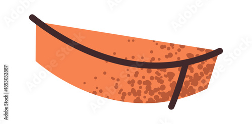 Cute, appetizing slice pizza topping