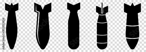 Set of air bomb icons