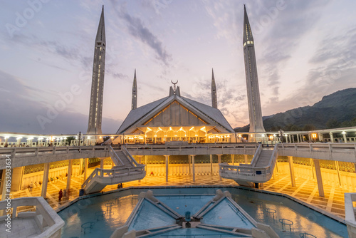 Faisal mosque in Islamabad, Pakistan