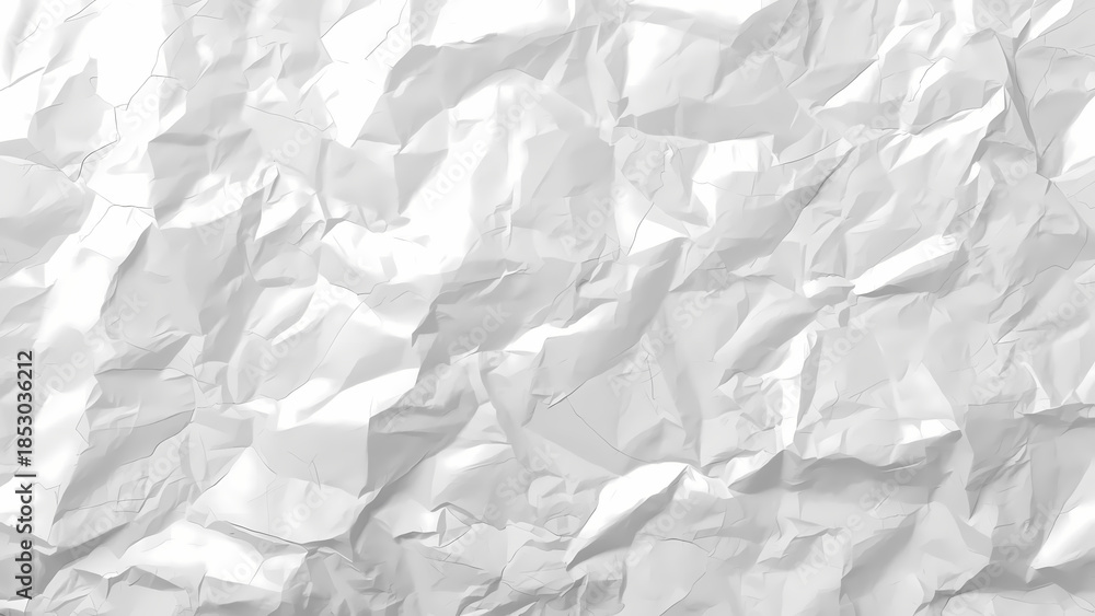 Obraz premium Textured White Crumpled Paper Background for Creative Projects