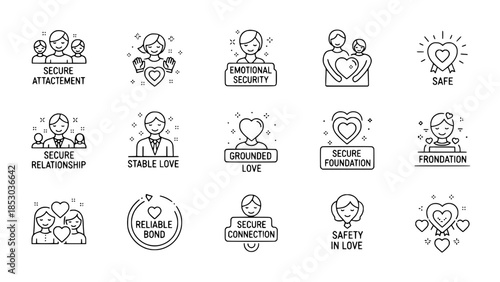 Family embrace showing secure attachment in loving environment depicting connectedness or Secure connection illustration showing reliable bond in loving theme portraying safety