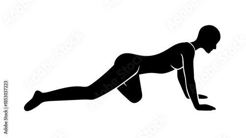 Silhouette of a person extending back gently, spinal health and posture wellness concept.
