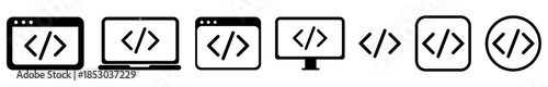 Set of coding icons