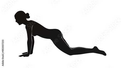 Silhouette of a person extending back gently, spinal health and posture wellness concept.
