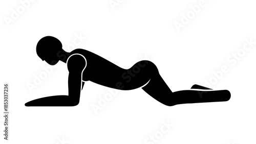 Silhouette of a person extending back gently, spinal health and posture wellness concept.
