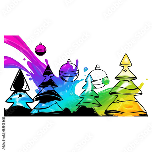 christmas tree made of toys