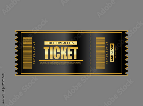 Ticket concert vector design template show modern design