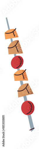 Shashlik on skewer street food