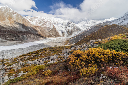 Rakhiot glacier under Nanga Parbat mountain in Gilgit-Baltistan region in Pakistan